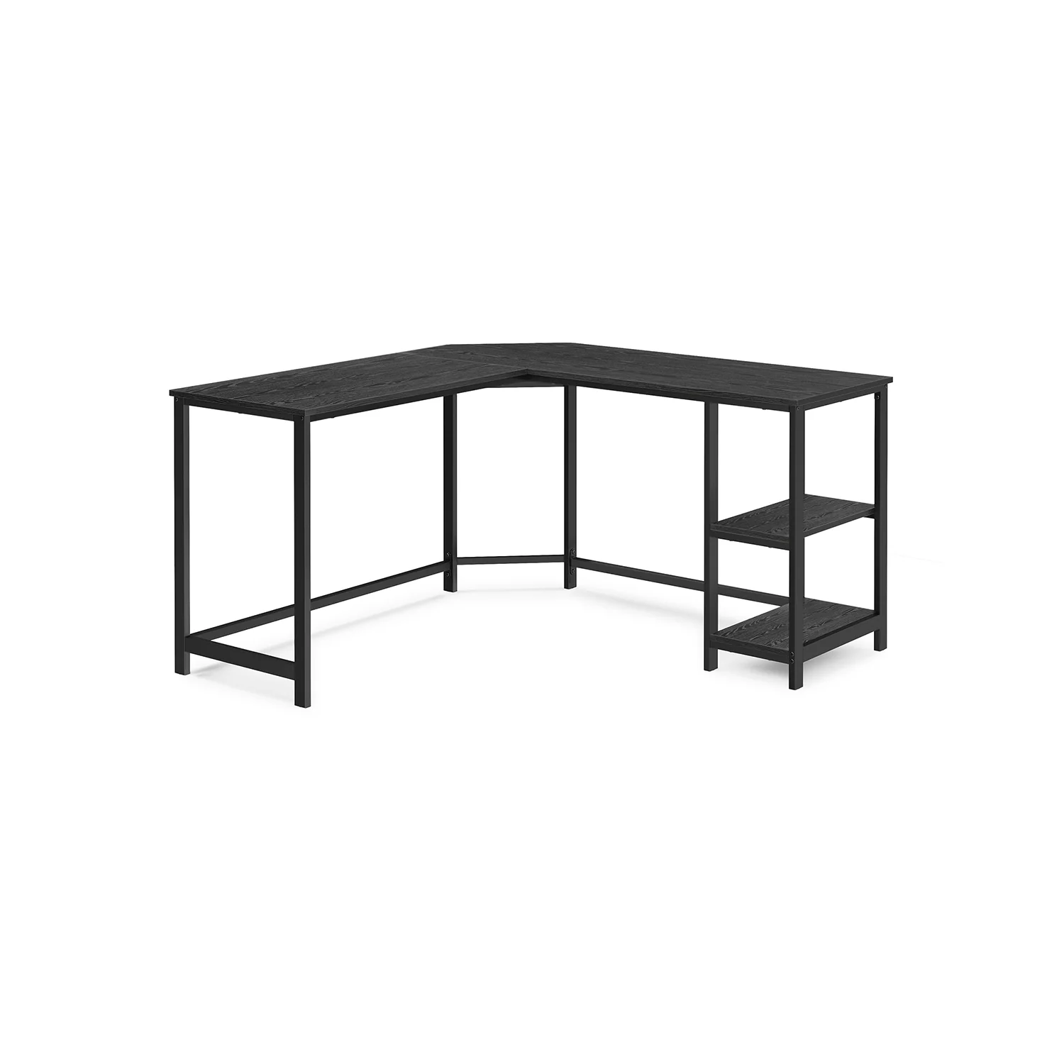 Bureau avec rangement en L blanc érable - Image 2