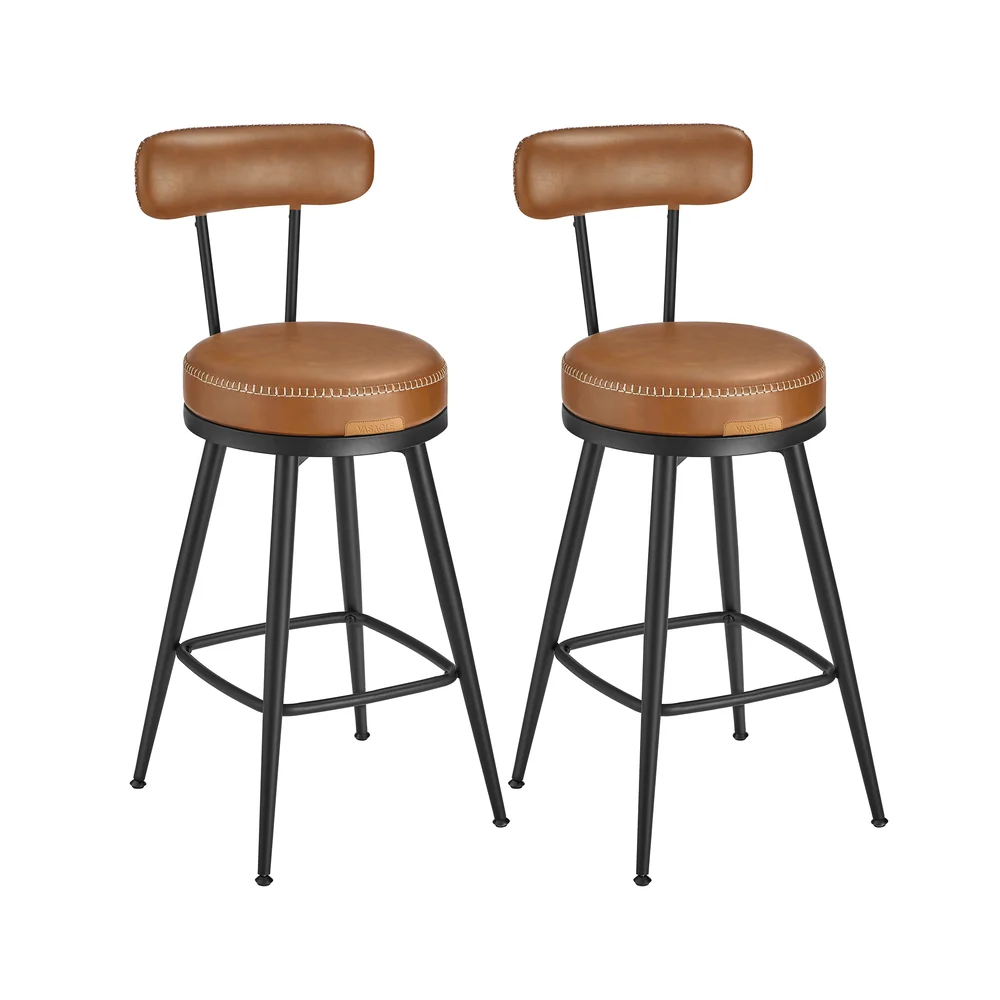 2 Tabourets de bar en PU - Image 4