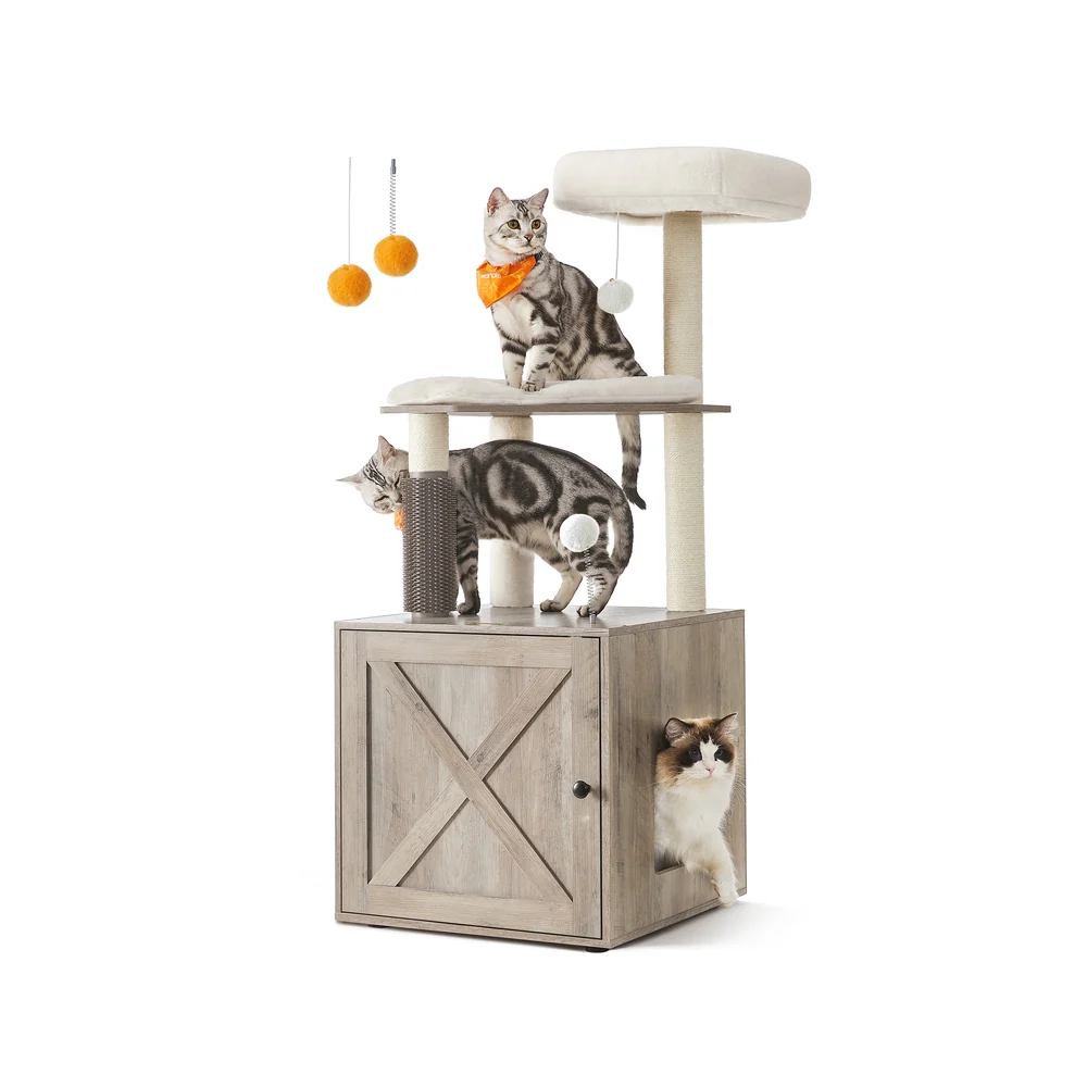 Arbre à Chat avec Maison de Toilettes - Image 2