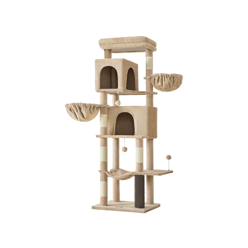 Grand Arbre à Chat avec Niches Paniers Griffoirs Toilettage - Image 4