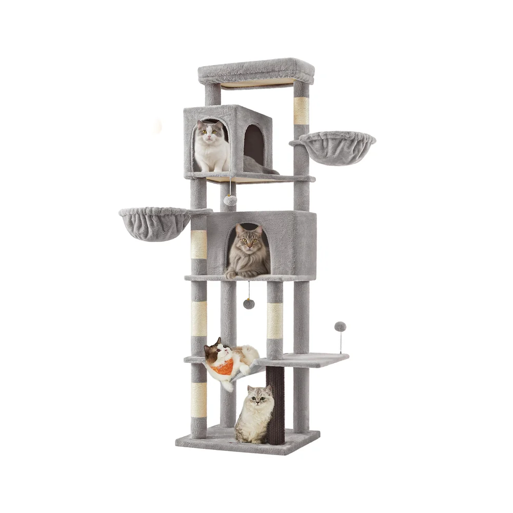Grand Arbre à Chat avec Niches Paniers Griffoirs Toilettage - Image 6