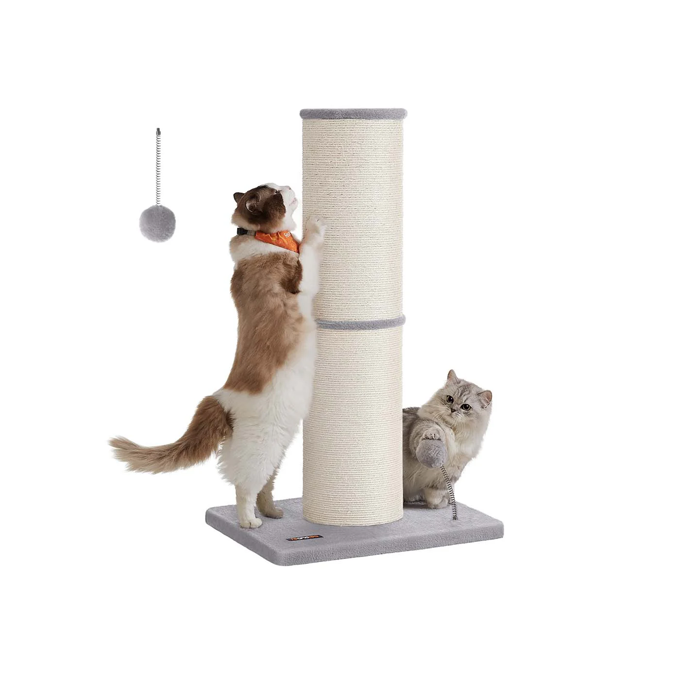 Griffoir pour chat 85 cm de haut gris tourterelle - Image 3