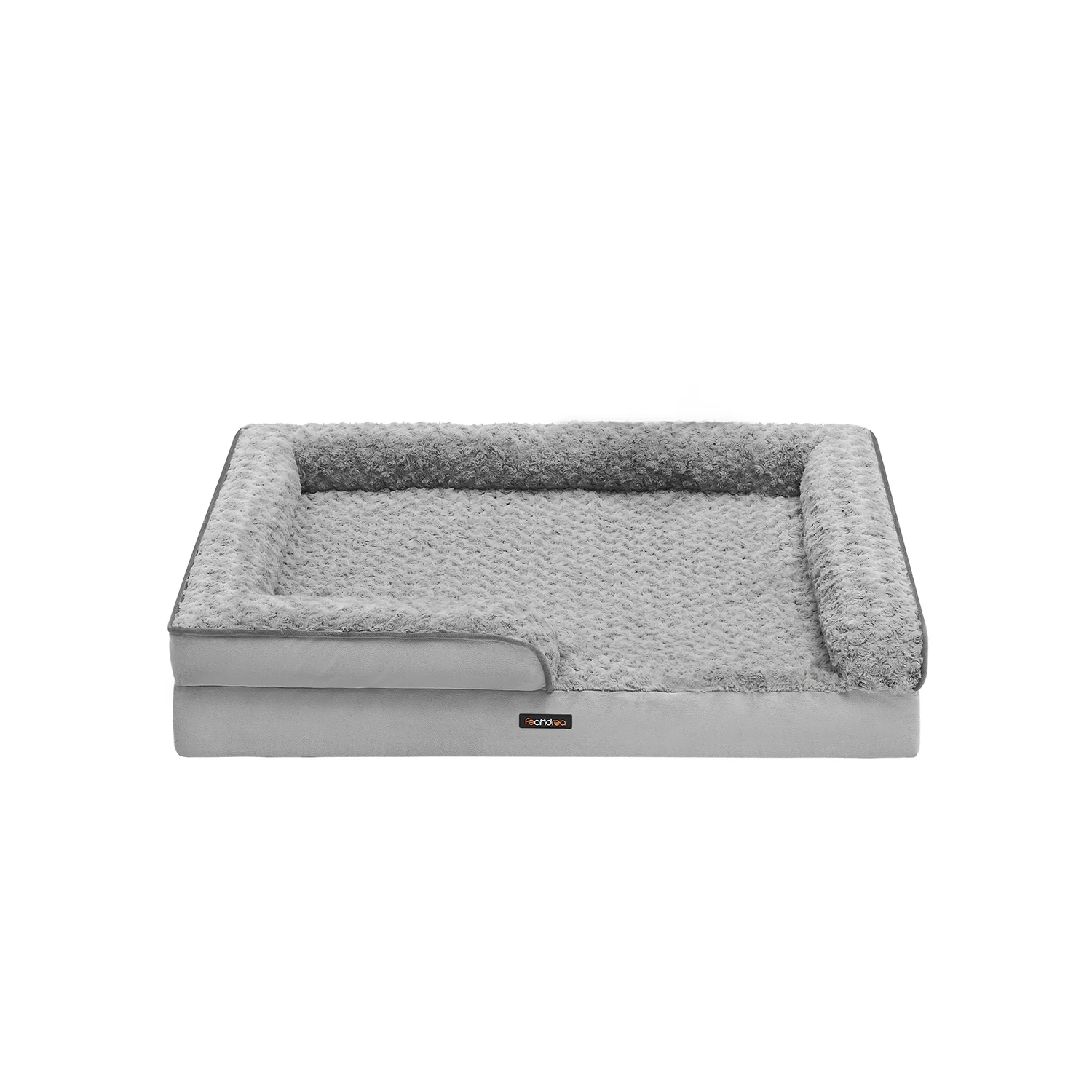 Panier pour chien tissu peluche aux motifs roses - Image 3