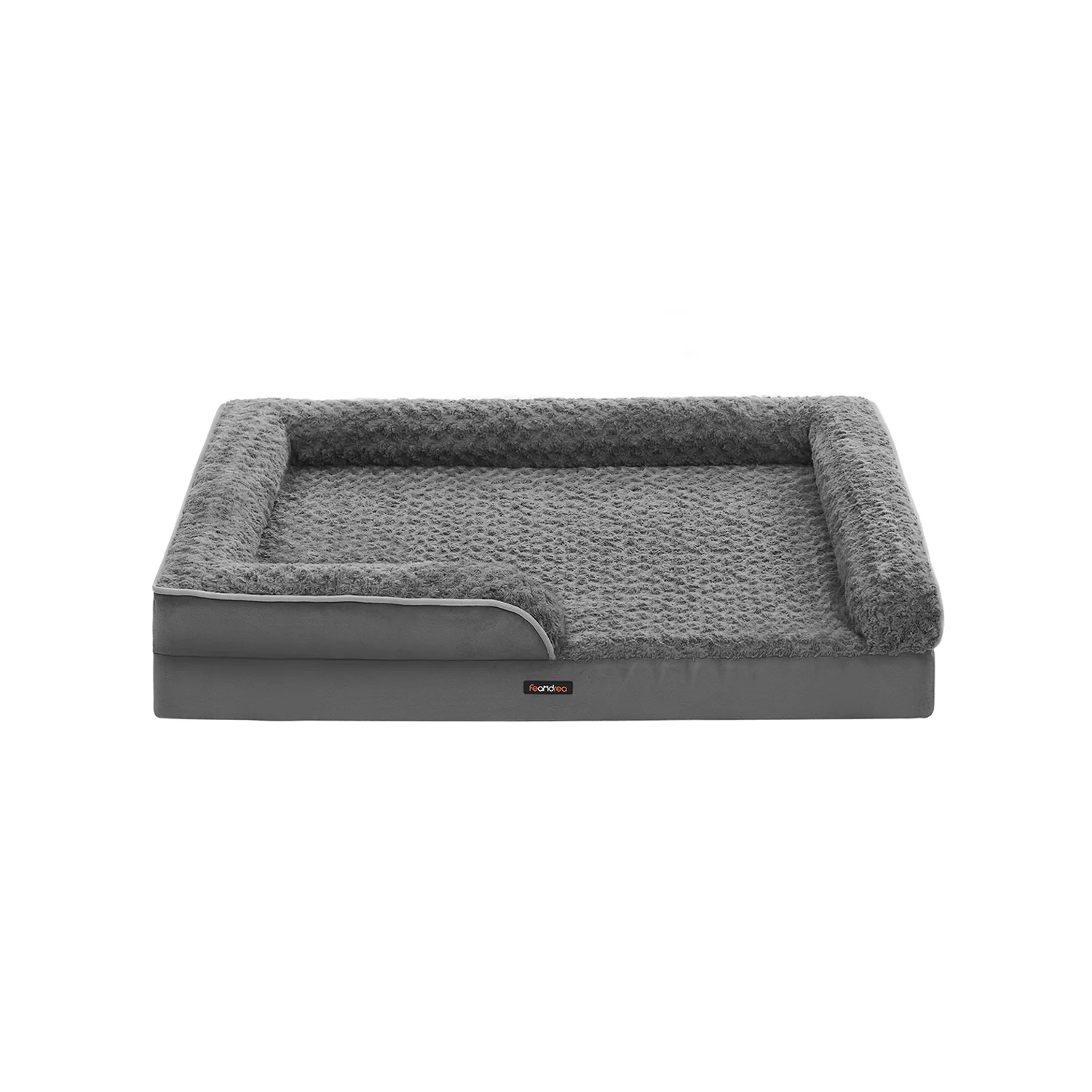 Panier pour chien tissu peluche aux motifs roses - Image 6