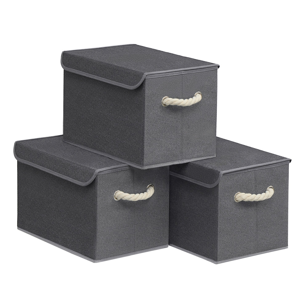 3 Bacs rangement gris - Image 3