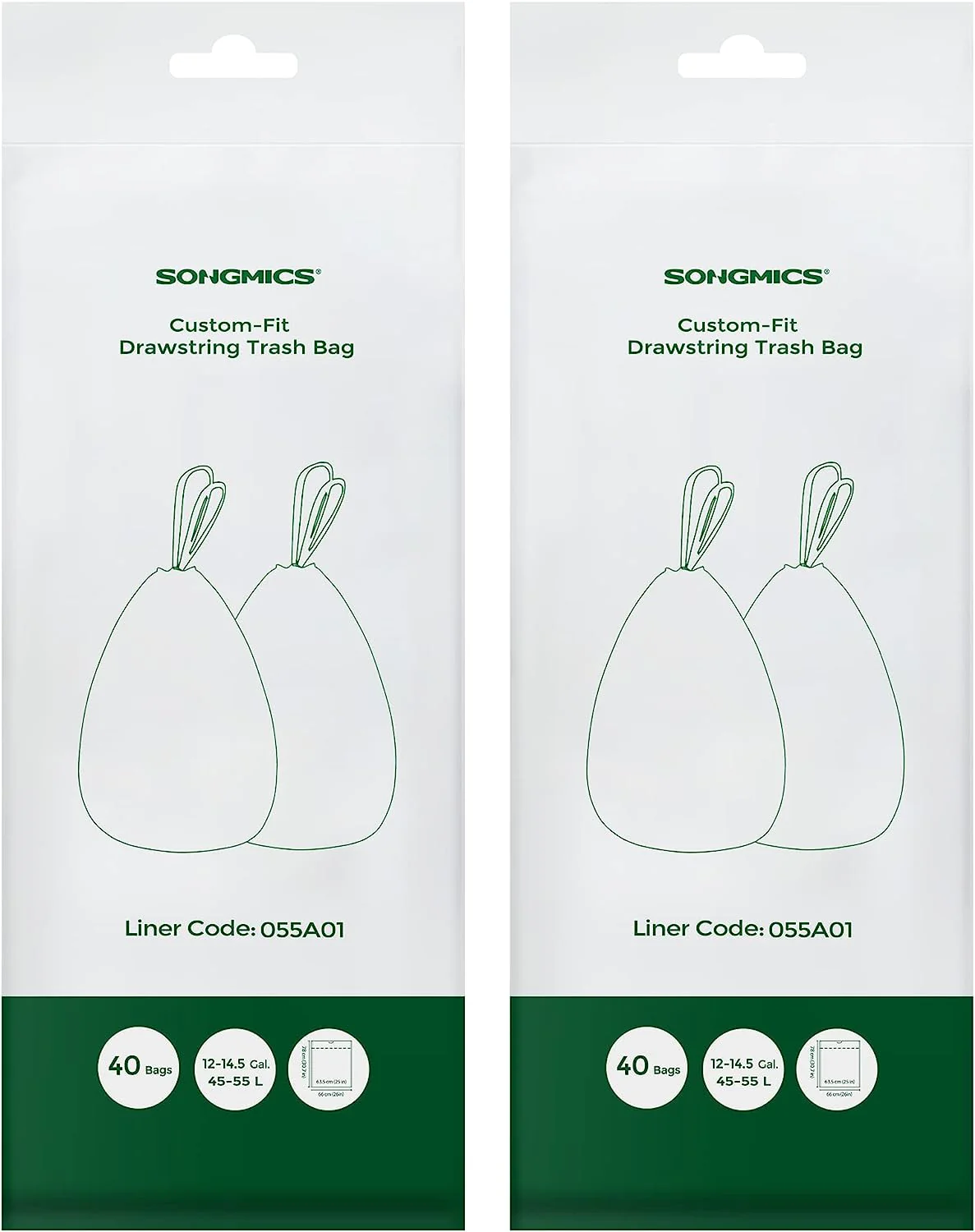 55L Sac poubelle blanc - Image 2