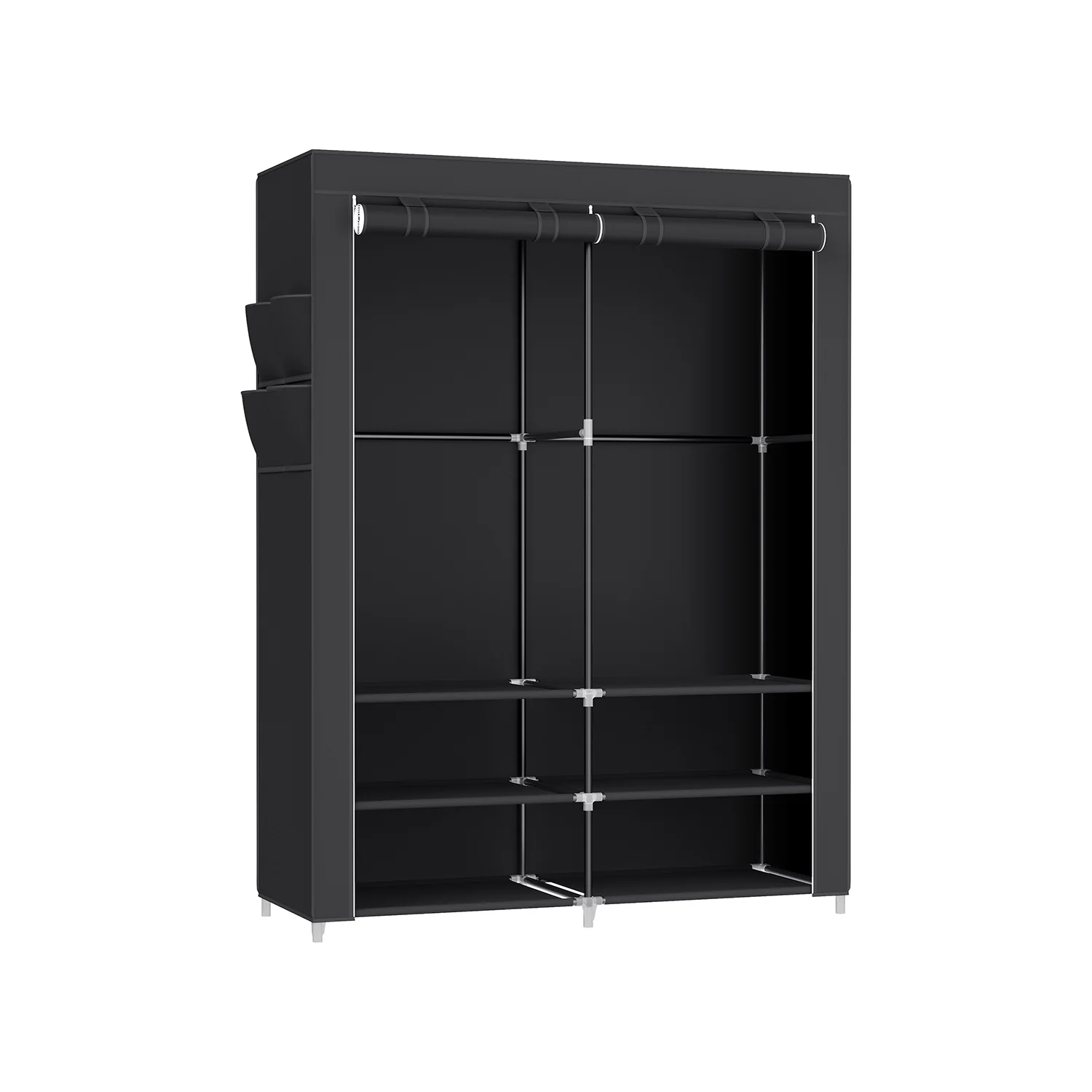 Armoire de rangement avec housse 45 x 127 x 176 cm gris - Image 2