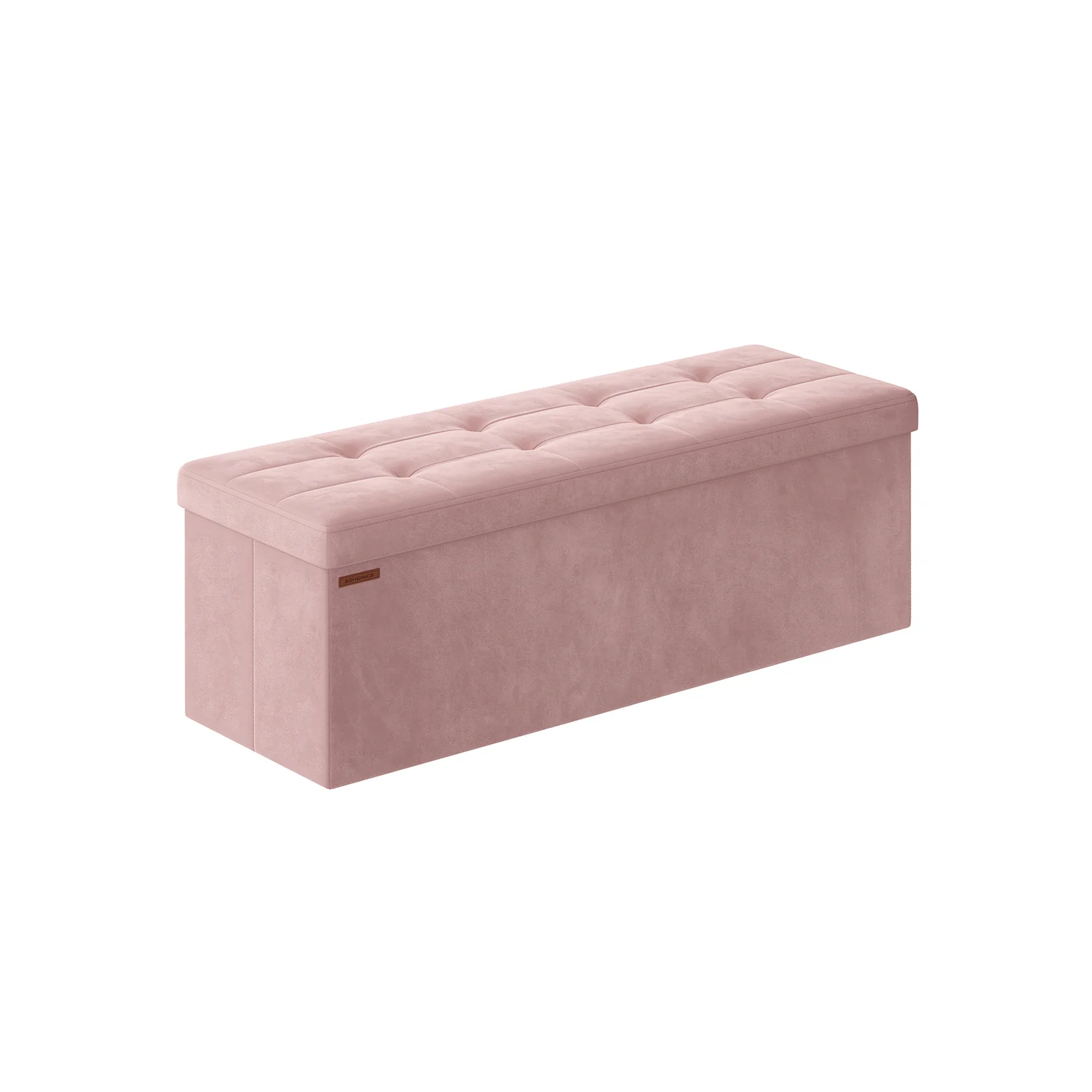 Banc de rangement en velours avec 2 boîtes - Image 10