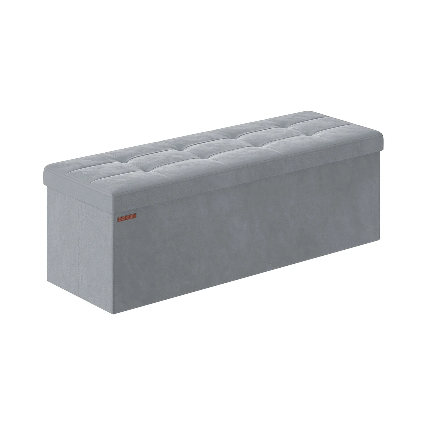 Banc de rangement en velours avec 2 boîtes - Image 7