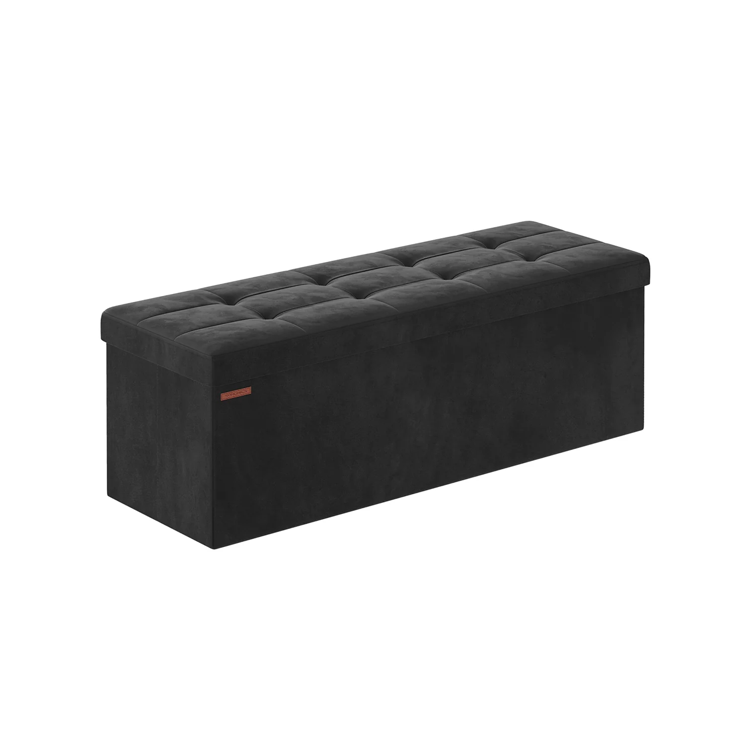 Banc de rangement en velours avec 2 boîtes - Image 8