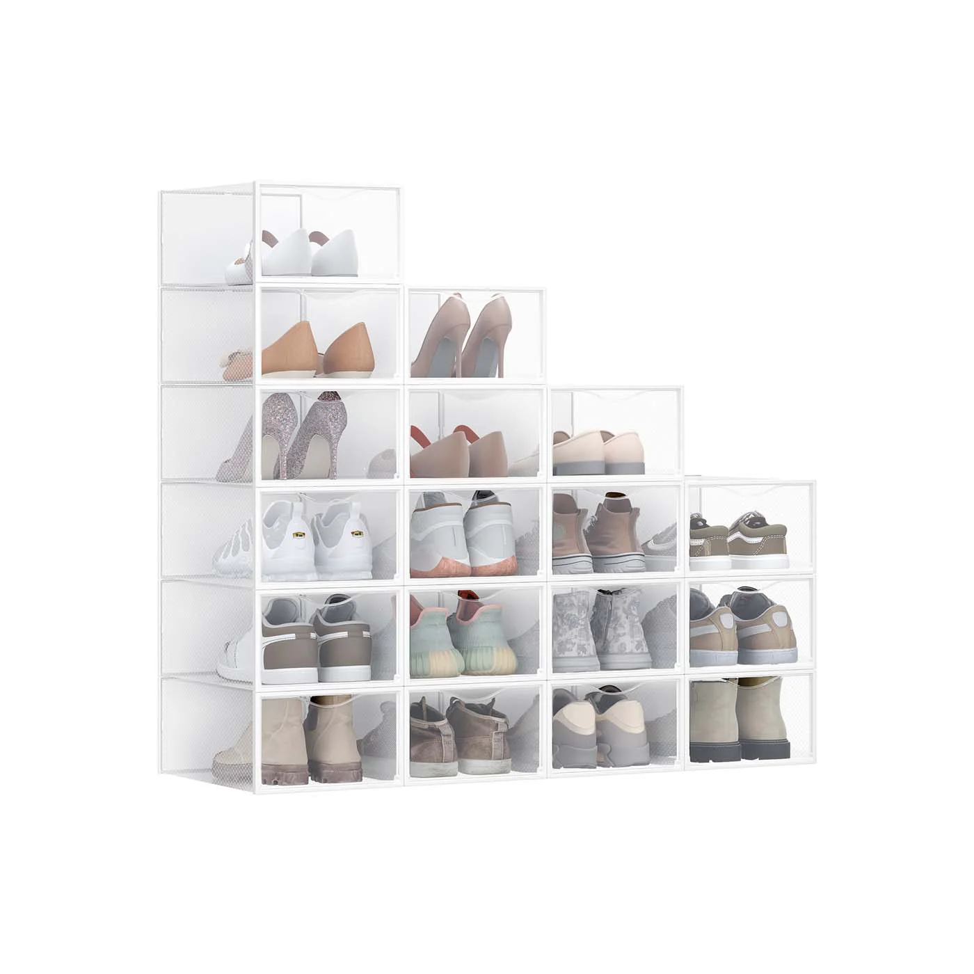 Boîte à chaussures en plastique transparent avec porte - Image 3