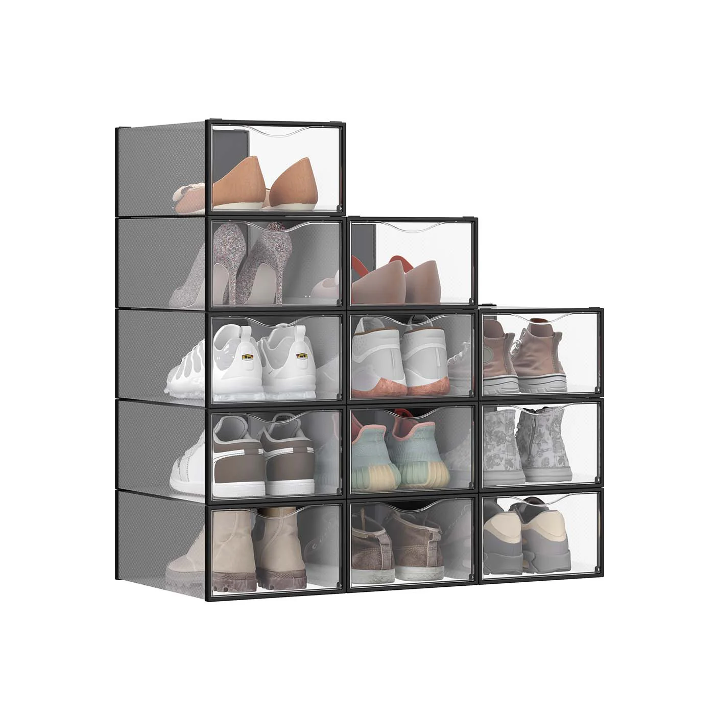 Boîte à chaussures en plastique transparent avec porte - Image 4