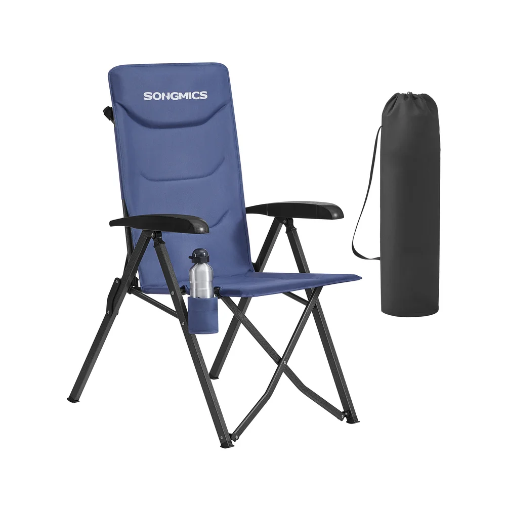 Chaise de Camping Pliante avec Dossier Haut Réglable - Image 3