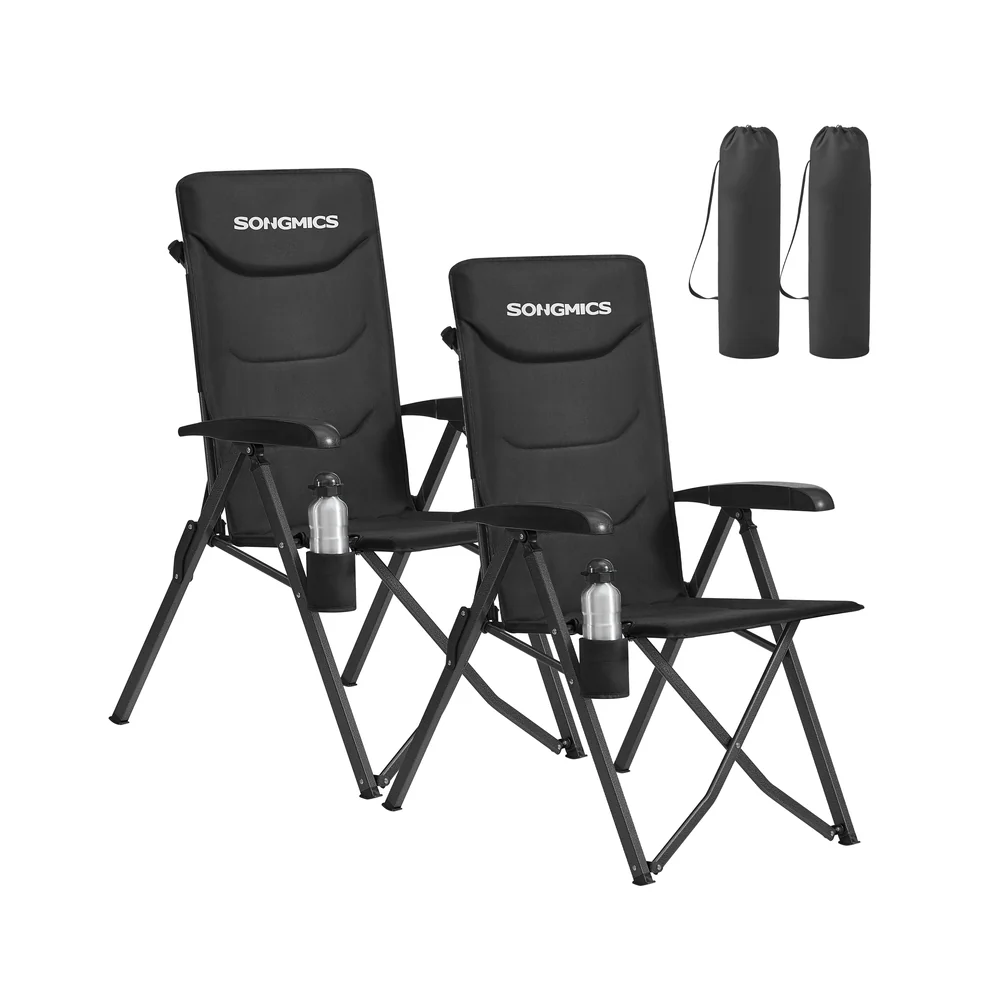 Chaise de Camping Pliante avec Dossier Haut Réglable - Image 4