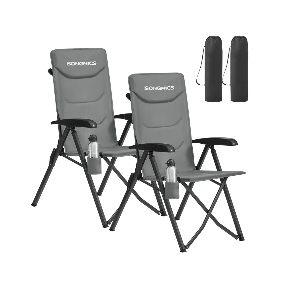 Chaise de Camping Pliante avec Dossier Haut Réglable - Image 5