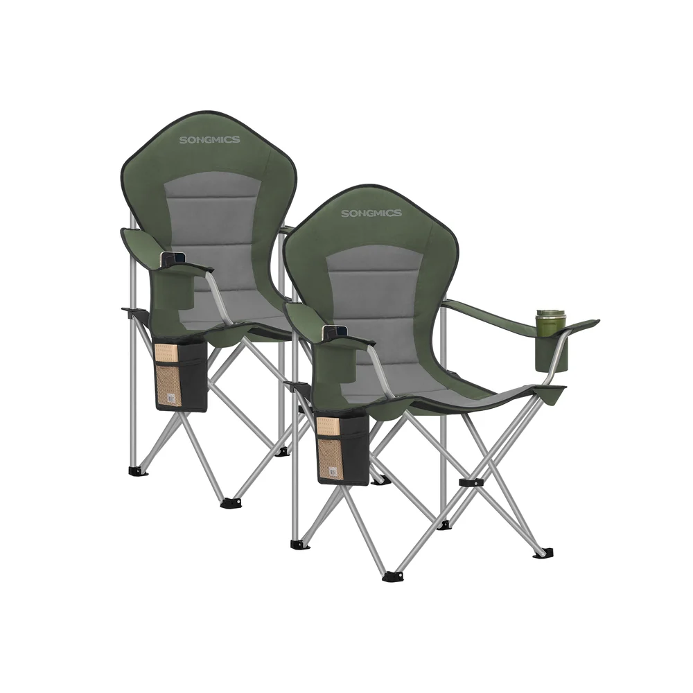 Chaise de camping pliante confortable avec dossier haut - Image 6