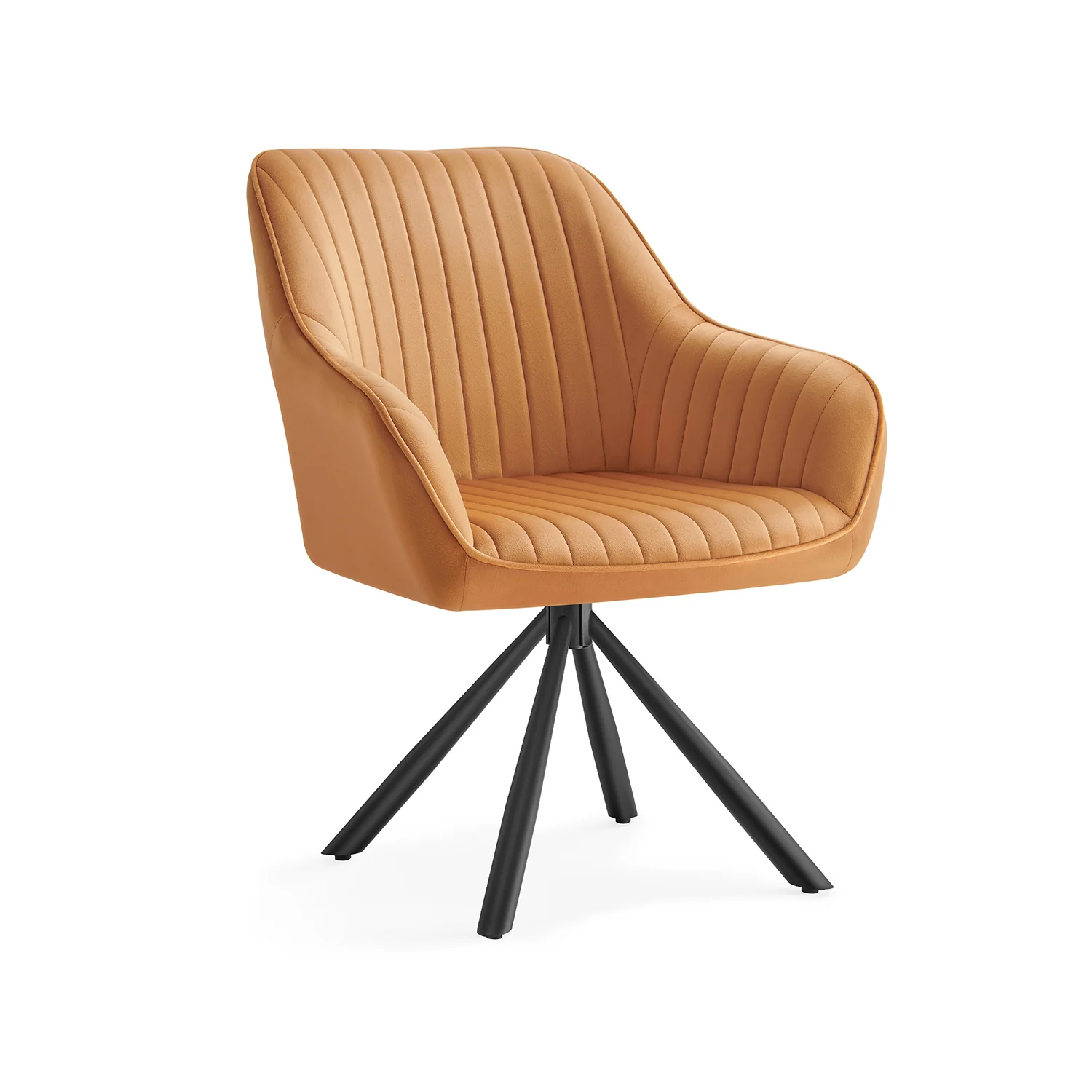 Chaise pivotant en velours salle à manger