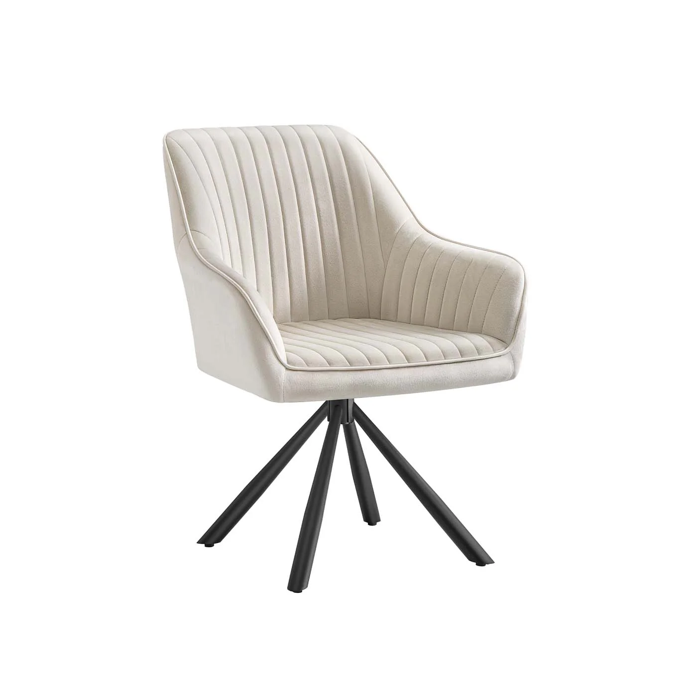 Chaise pivotant en velours salle à manger - Image 2