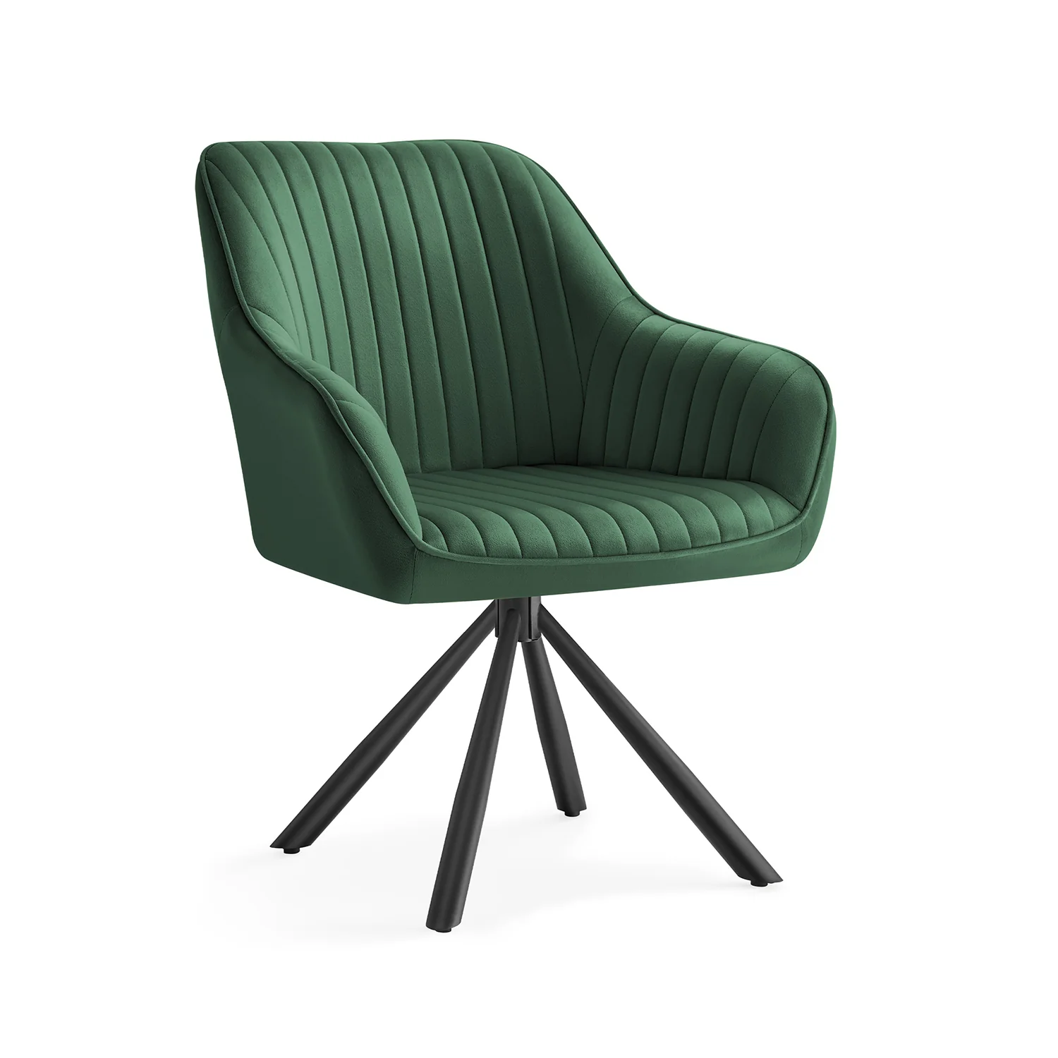 Chaise pivotant en velours salle à manger - Image 4