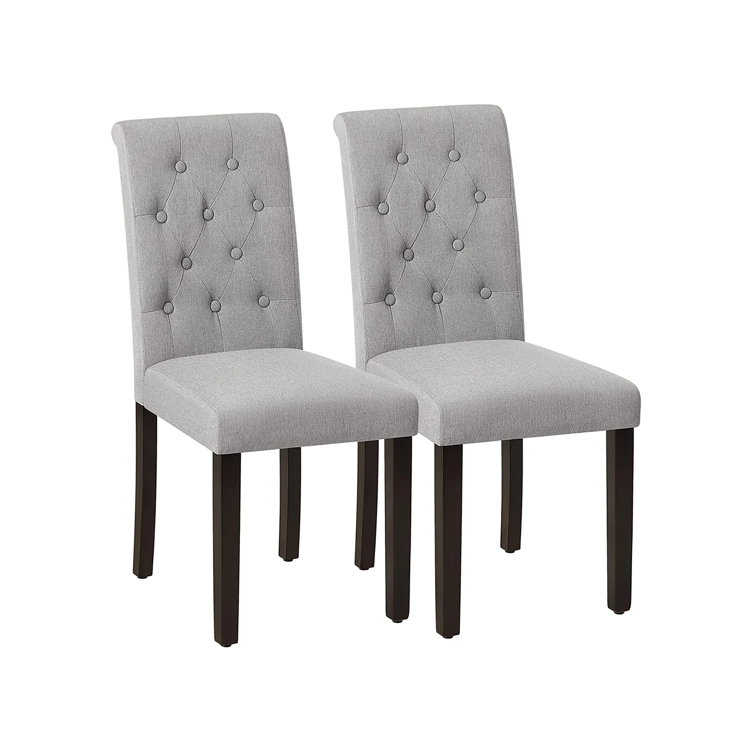 2 Chaises dossier gris