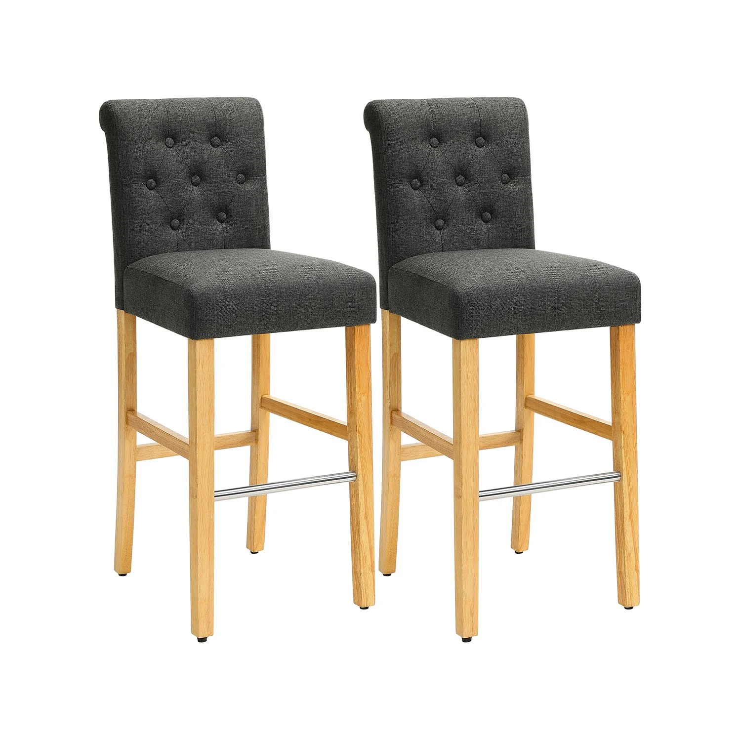 2 Chaises hautes gris foncé