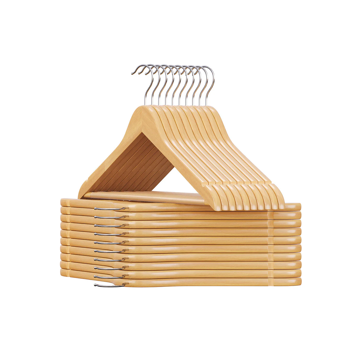Cintres bois antidérapant crochet pivotant - Image 2
