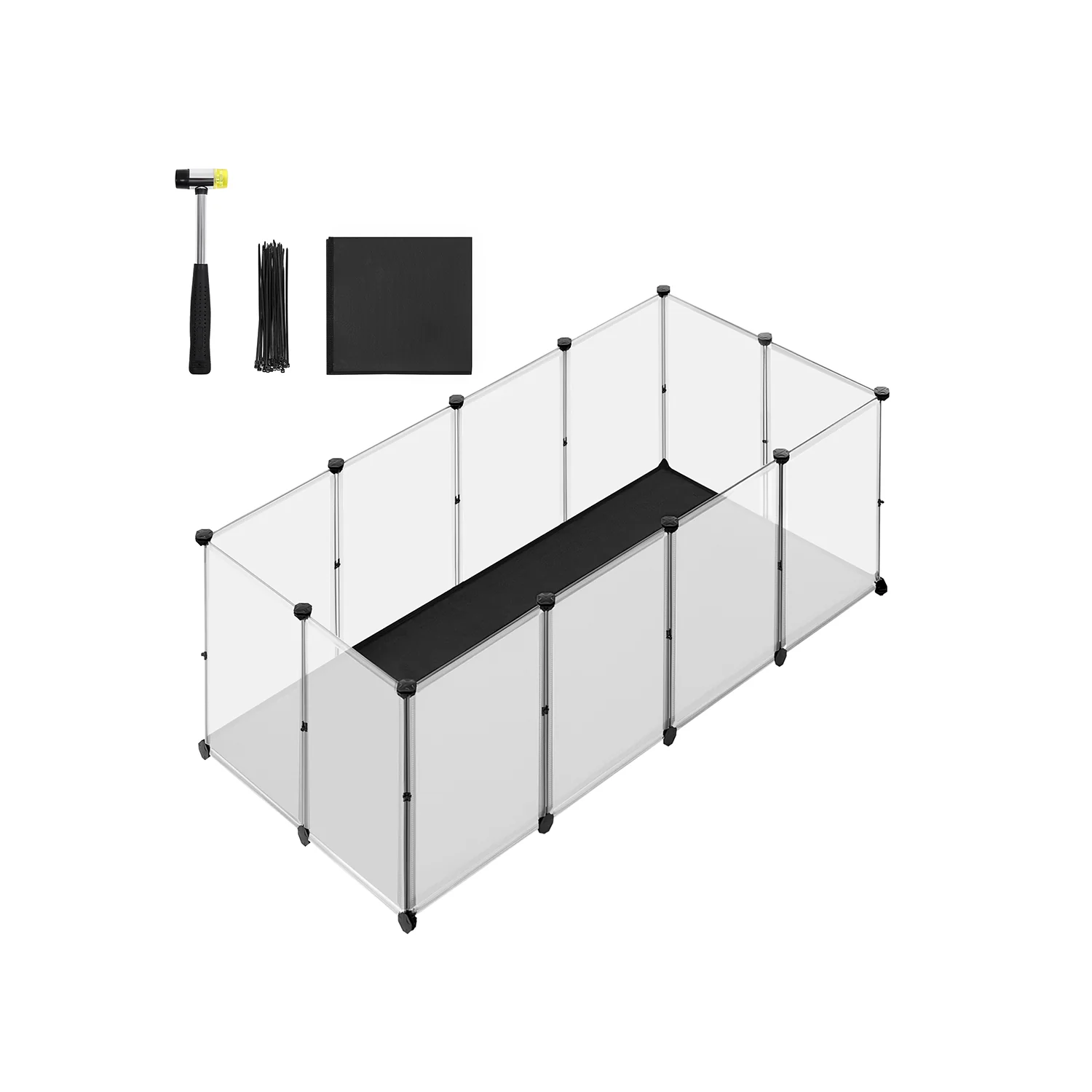 Enclos pour animaux avec plancher et tapis imperméable - Image 3