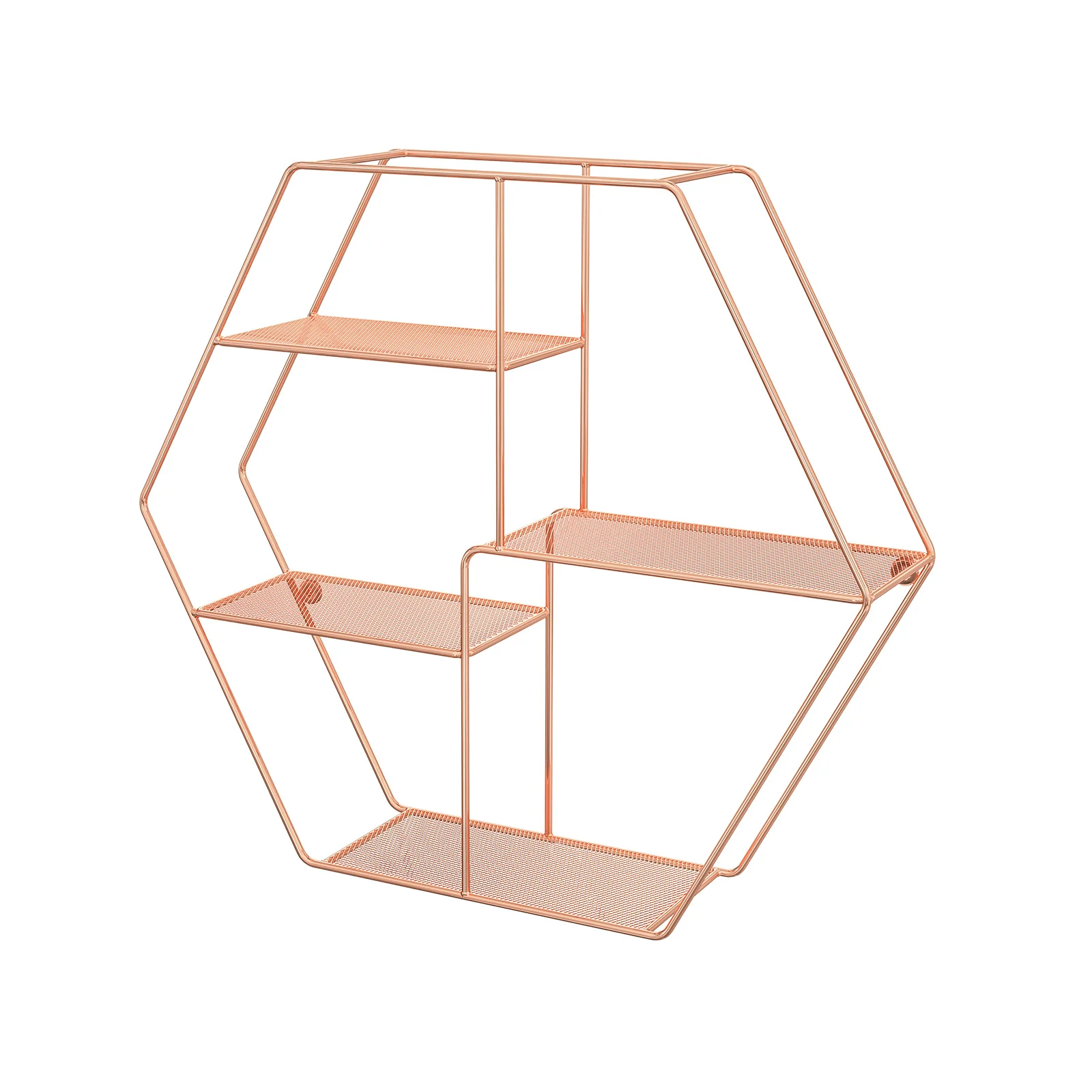 Étagère murale hexagonale 4 niveaux - Image 2
