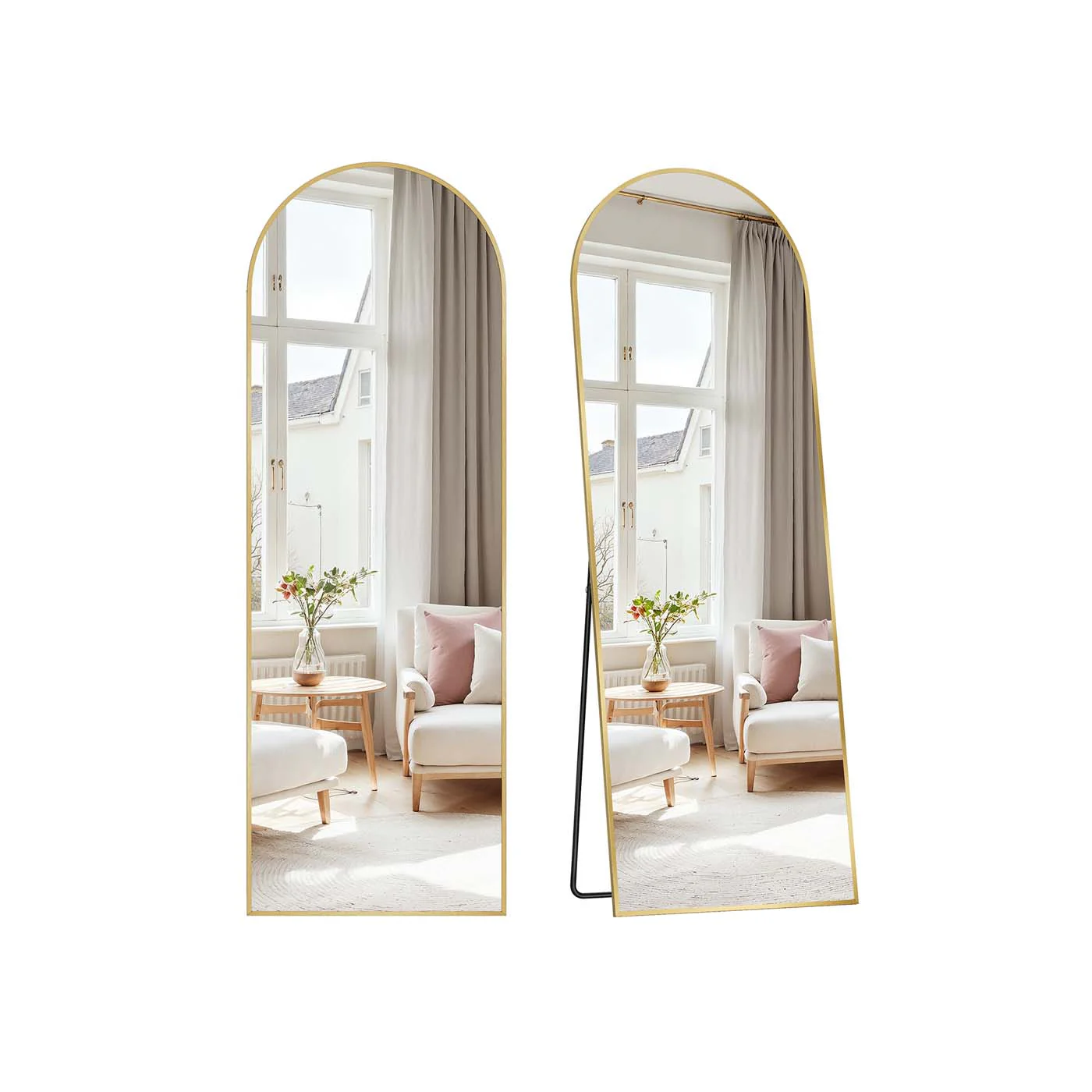 Miroir intégral 160 x 50 cm cadre en alliage d’aluminium - Image 2