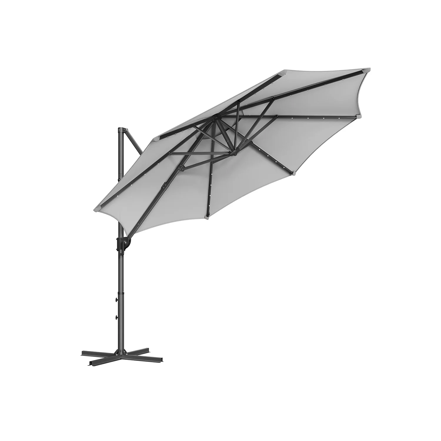 Parasol de jardin 300 cm avec 28 LED solaires - Image 4