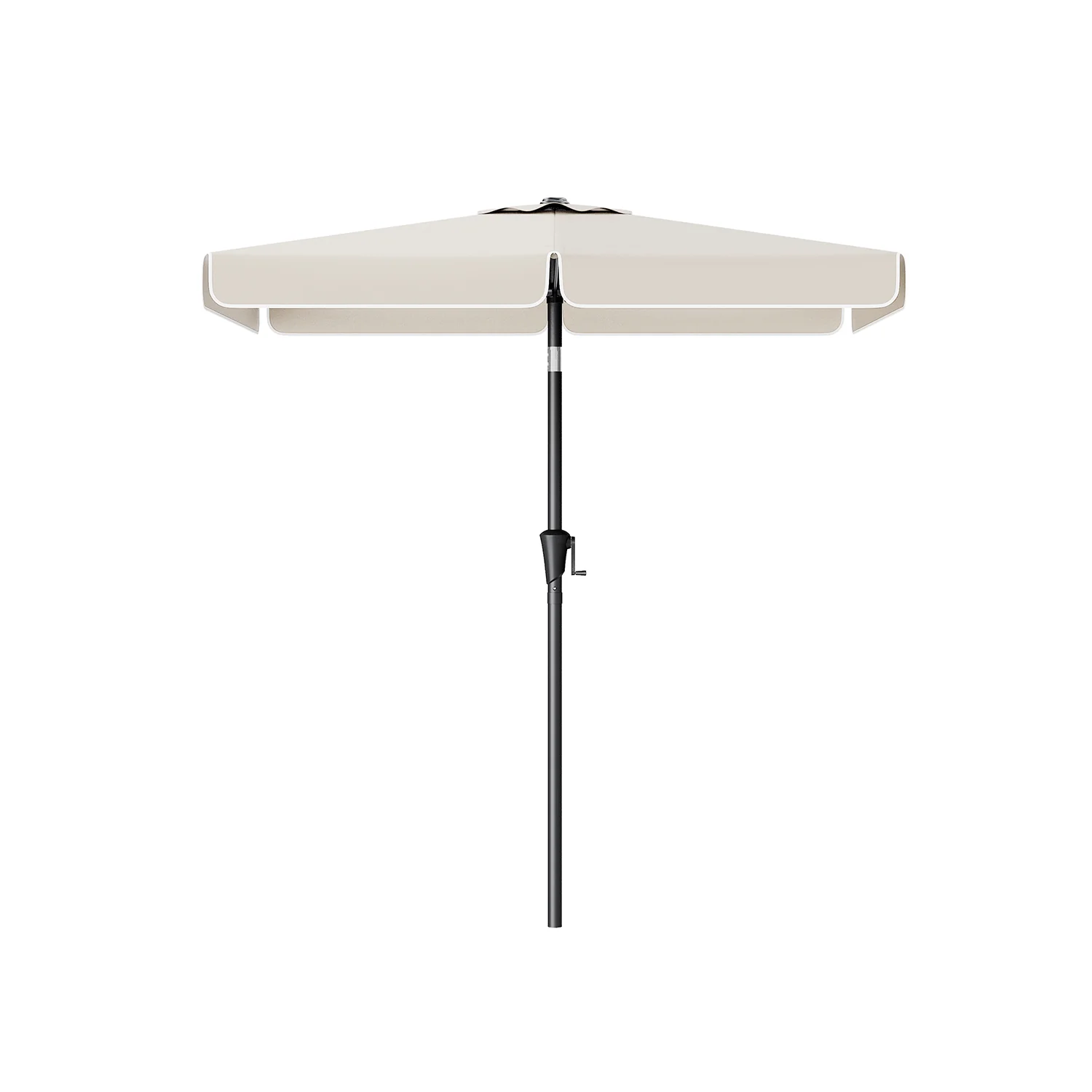 Parasol rectangulaire 200 x 150 cm sans pied gris