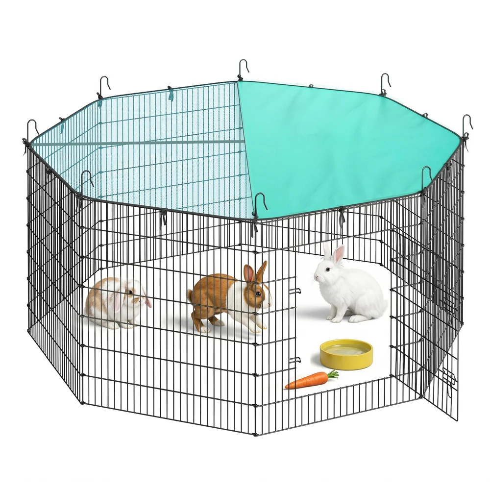 Parc enclos pour petits animaux avec toit de protection - Image 2