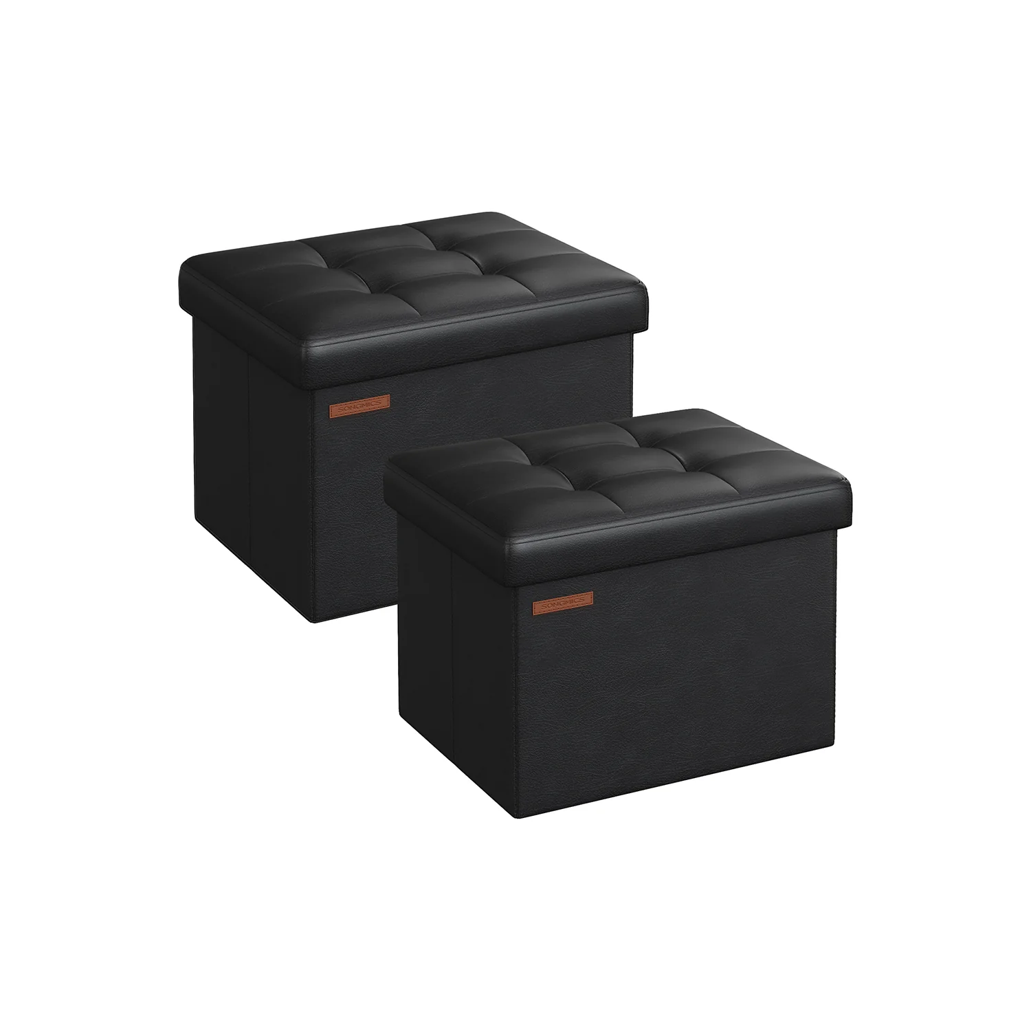 Petit tabouret de rangement pliable PU - Image 4