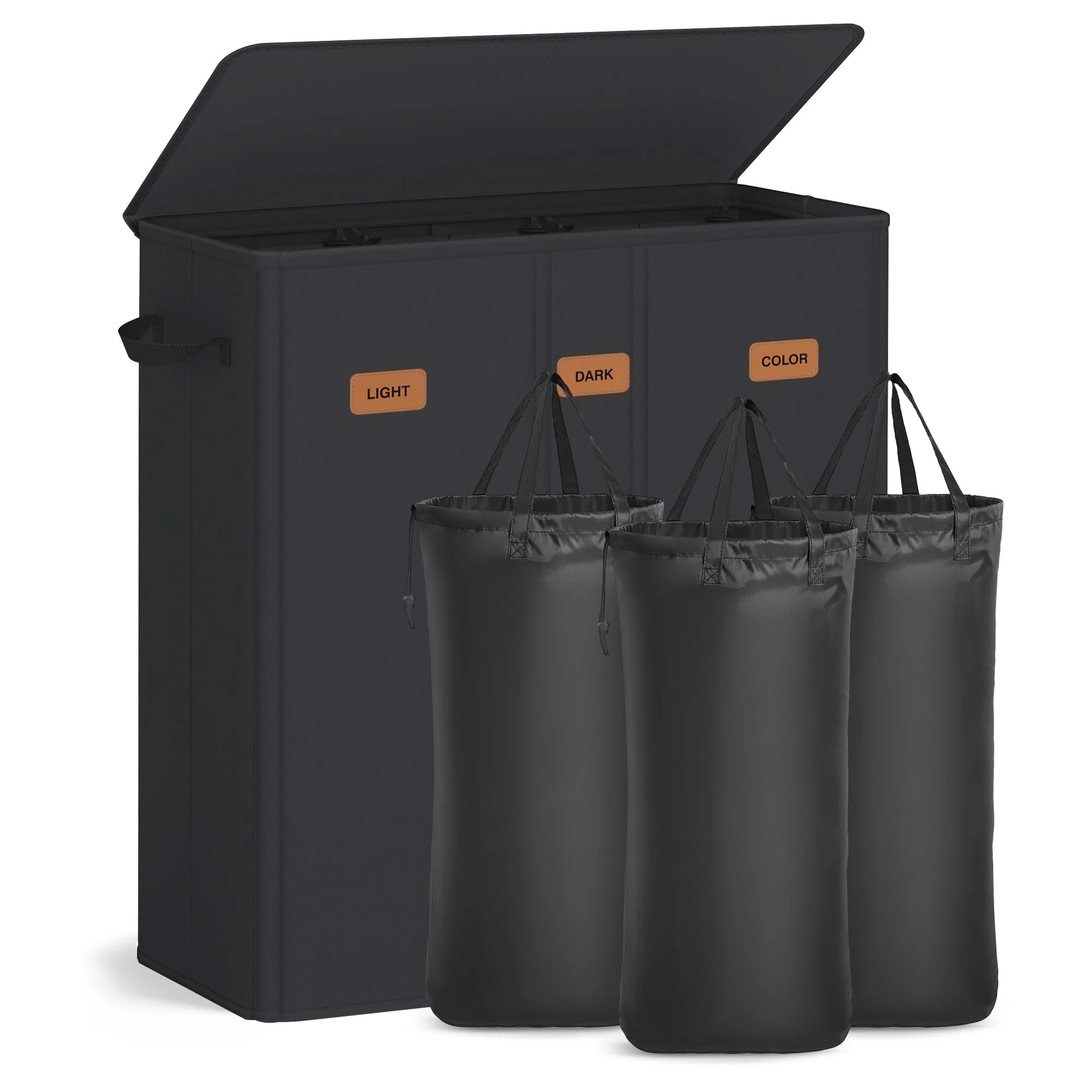 SONGMICS Panier Ă Linge Noir d'Encre RLH013B01