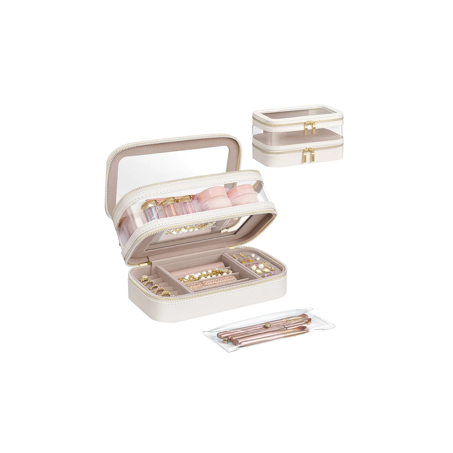 Trousse de voyage avec rangement miroir - Image 2