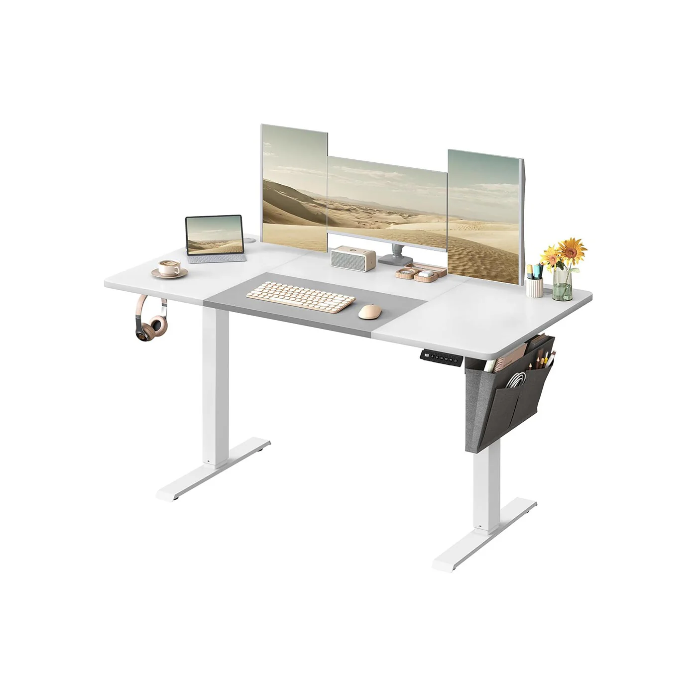 Bureau assis debout réglable en hauteur avec pochette - Image 3