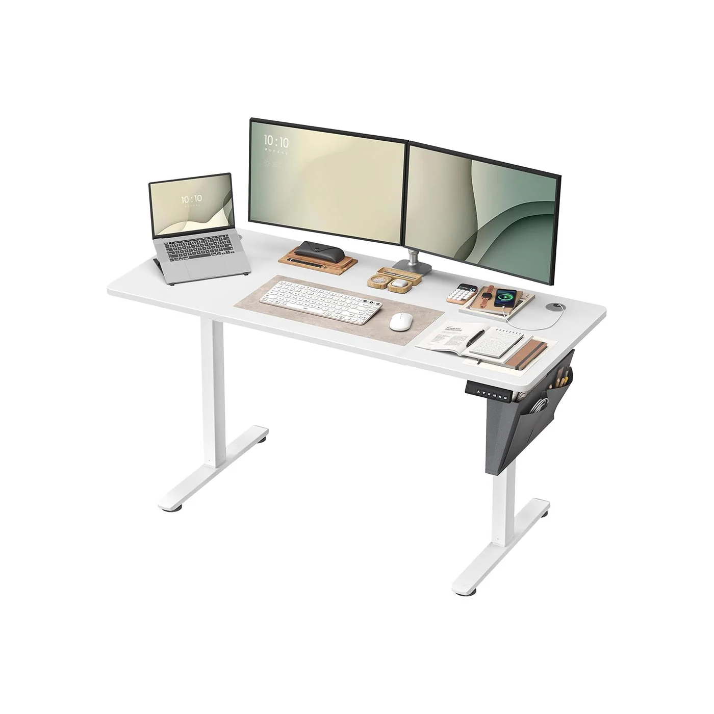 Bureau assis debout réglable en hauteur avec pochette - Image 4