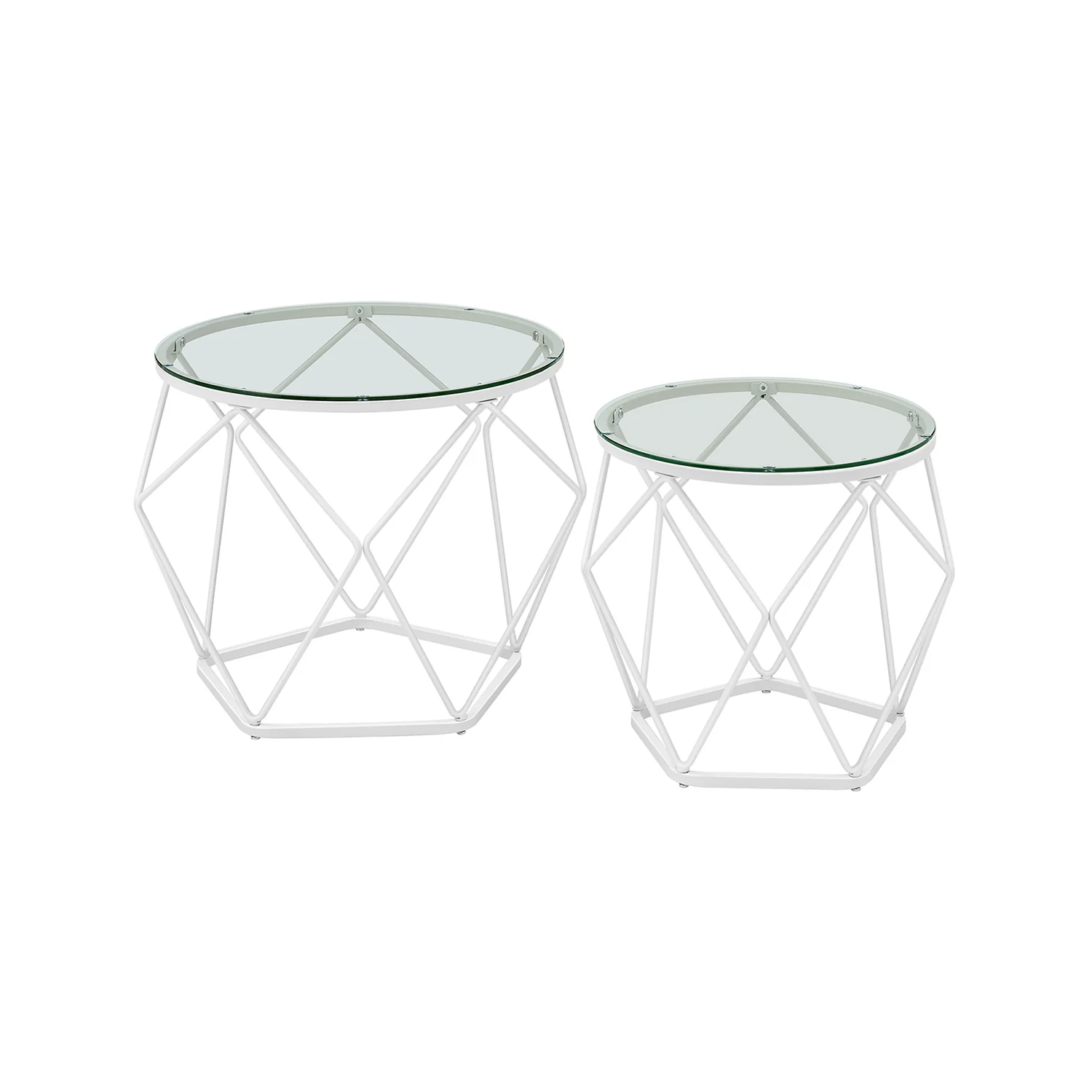 2 Tables basses rondes plateau amovible - Image 2