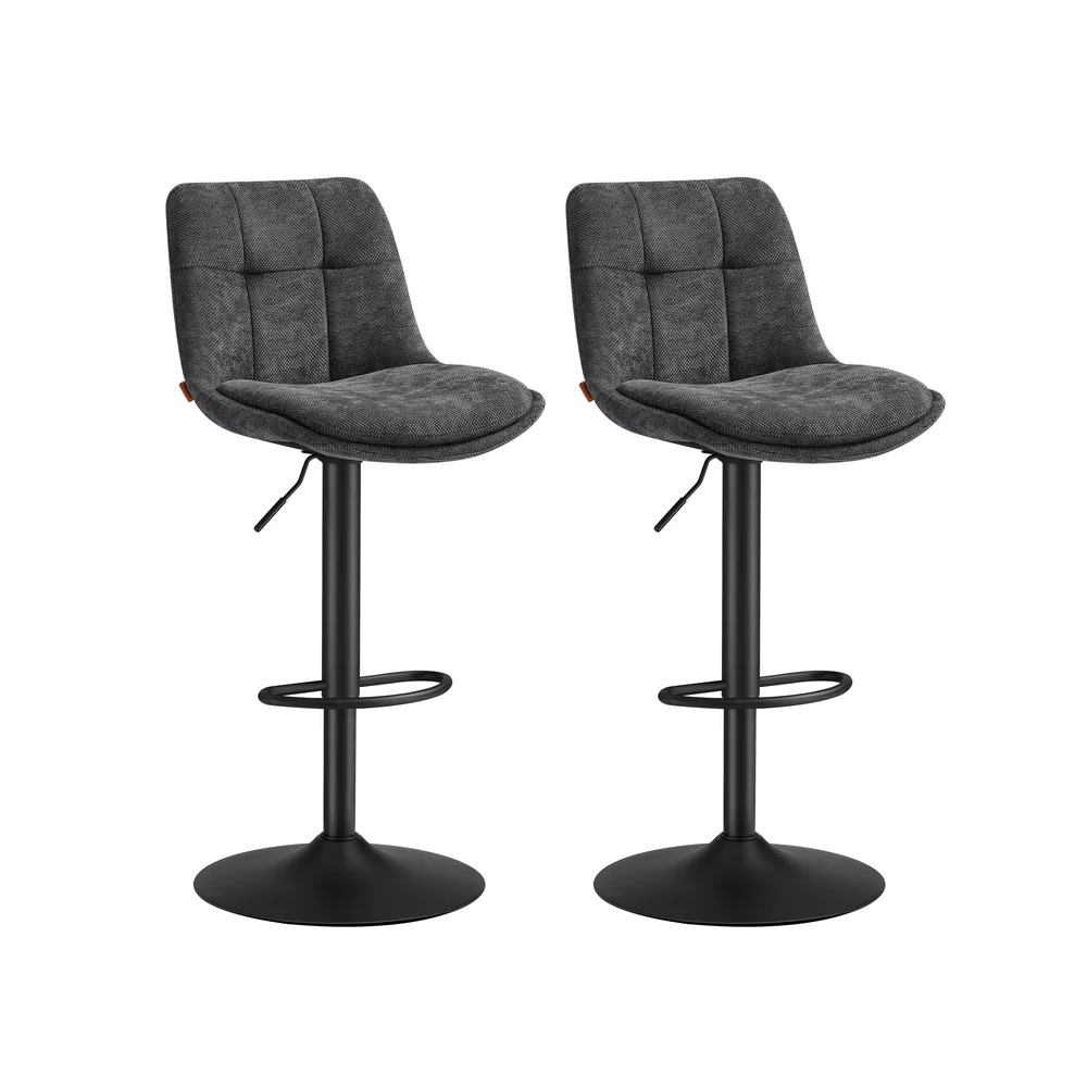 2 Tabourets de bar noir d'encre - Image 5