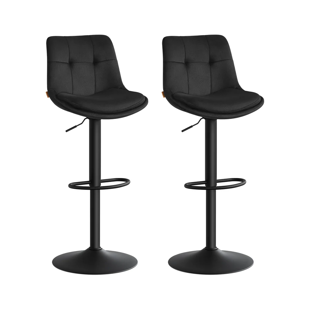 2 Tabourets de bar noir d'encre - Image 6