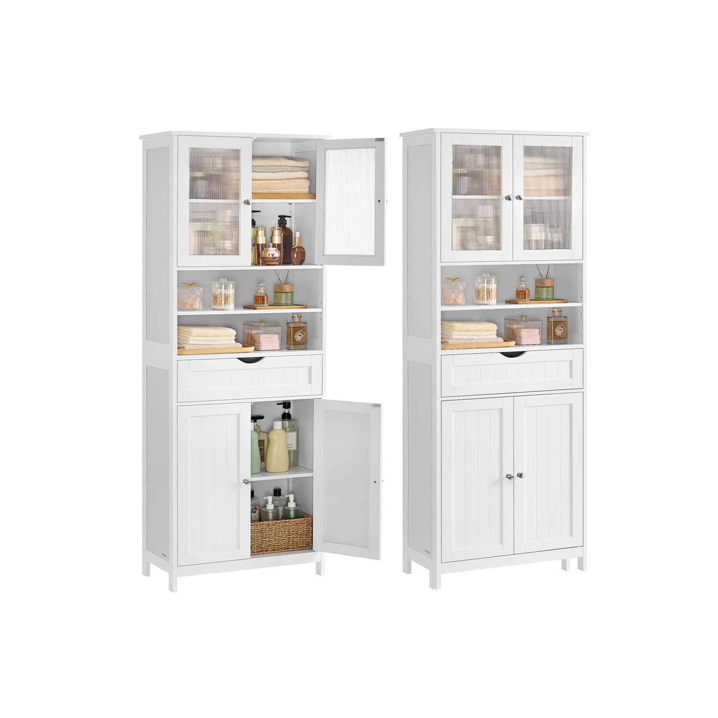 Armoire de rangement polyvalente étagères réglables et tiroir - Image 2