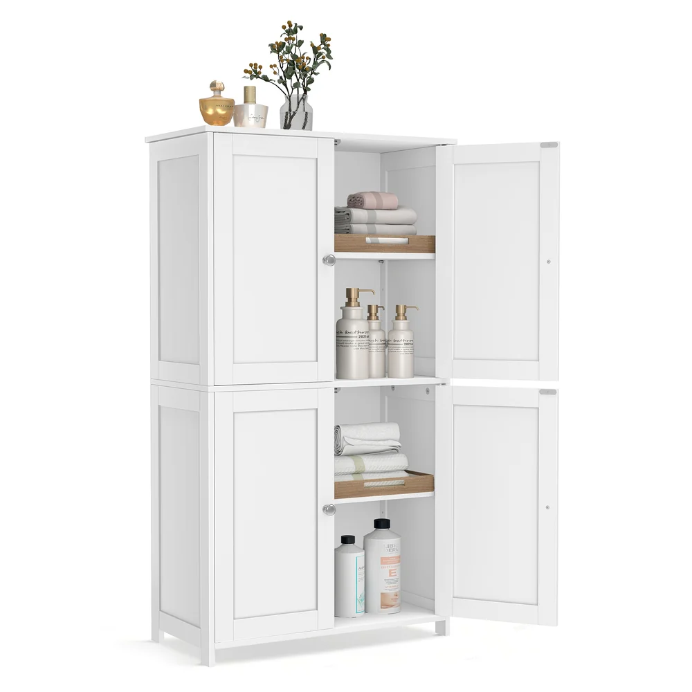 Armoire haute de salle de bain avec rangements