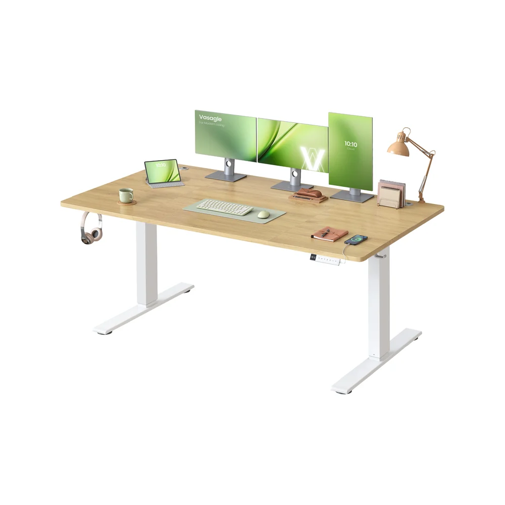 Bureau Électrique Réglable en Hauteur, avec Port USB-C, Support pour Multiprise - Image 5
