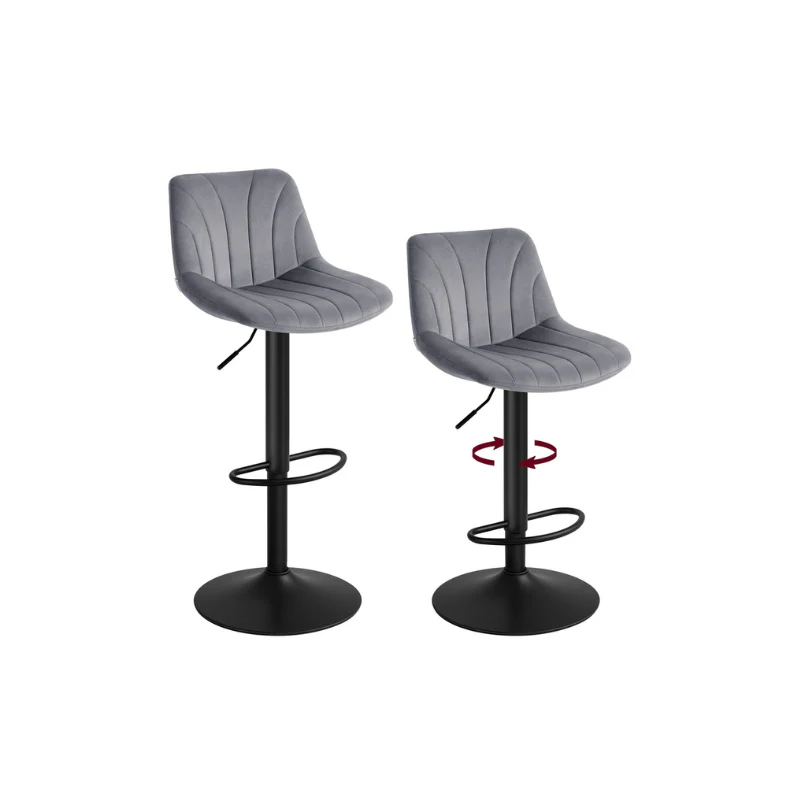 Chaise de Bar Pivotante 360° avec Dossier - Image 4