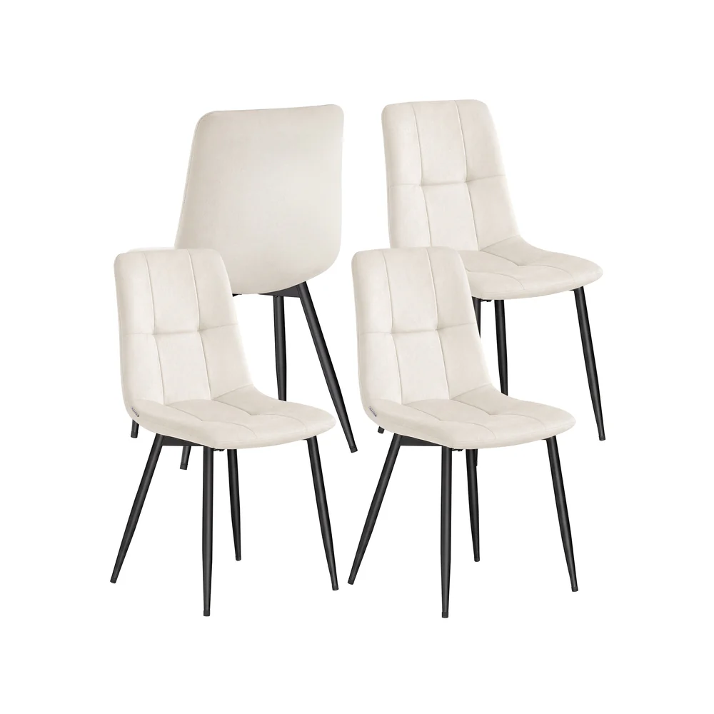 Chaises de Salle à Manger Modernes en Velours Rembourrées - Image 2