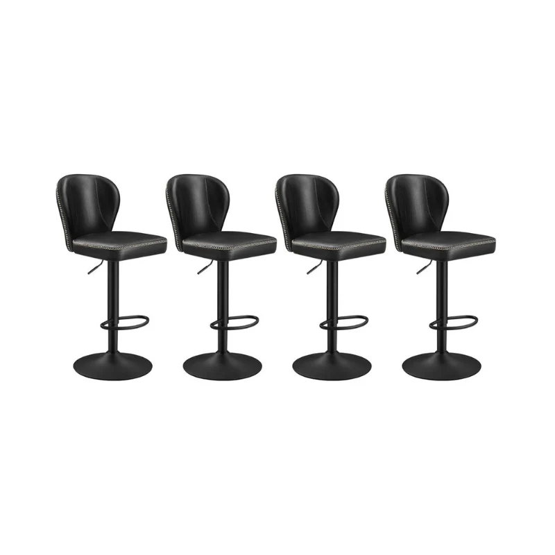 Collection EKHO - tabourets de bar pivotant à 360° avec dossier (Lot de 2&4) - Image 4