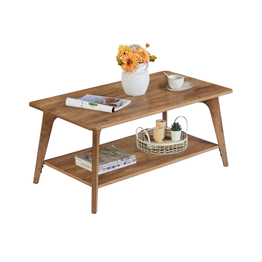 Collection MAEZO - Table basse Ă deux niveaux avec espace de rangement