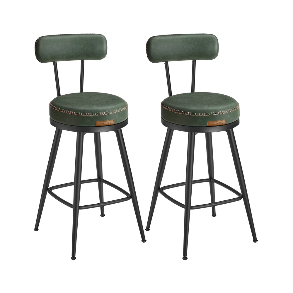 EKHO Collection - Tabourets de bar design en PU (Lot de 2&4) - Image 10