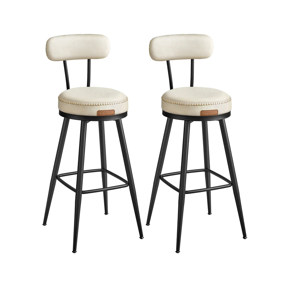 EKHO Collection - Tabourets de bar design en PU (Lot de 2&4) - Image 11
