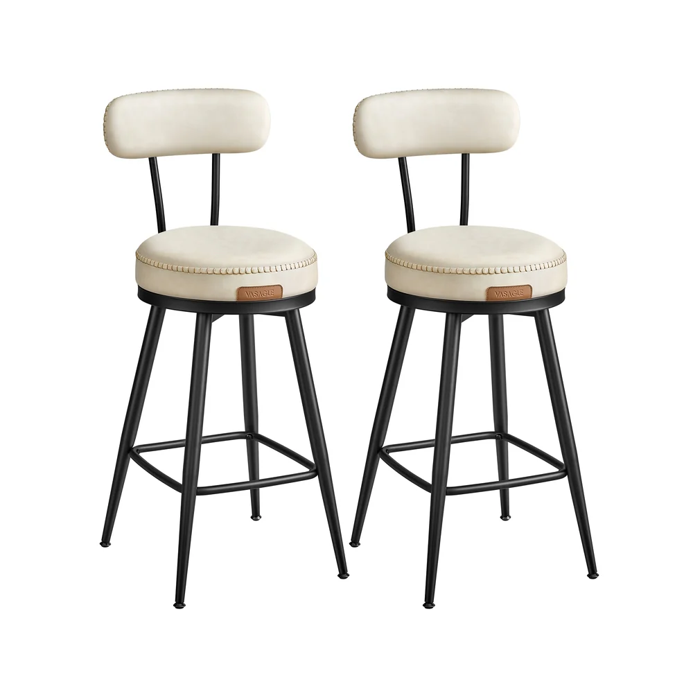 EKHO Collection - Tabourets de bar design en PU (Lot de 2&4) - Image 12